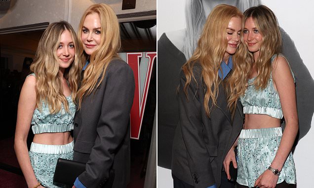 Nicole Kidman's daughter Sunday Rose, 16, steals her mother's spotlight in a chic cropped