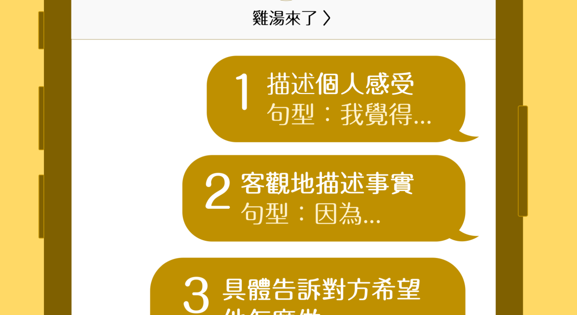 雙‌贏‌溝‌通‌（下）‌「我訊息」‌溫和而堅定表達出自己想法