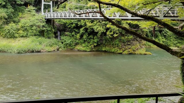 川のせせらぎに癒されます!<br>深緑の中にある庭園<br>澤乃井園(小澤酒造)