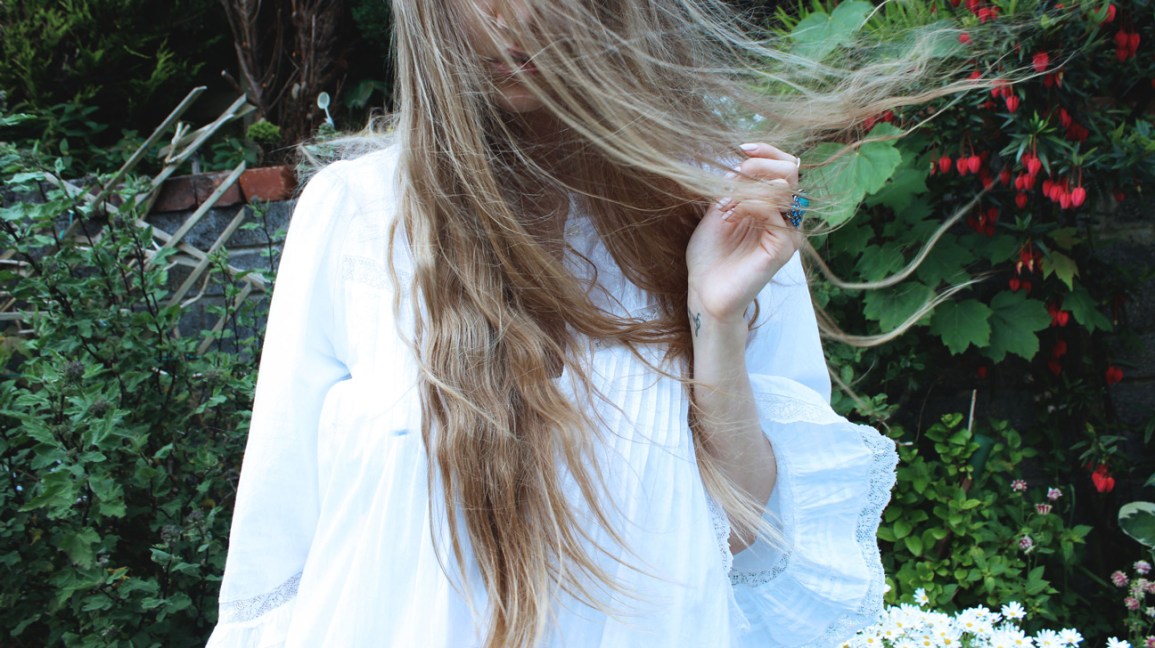 Woman's hair in the wind