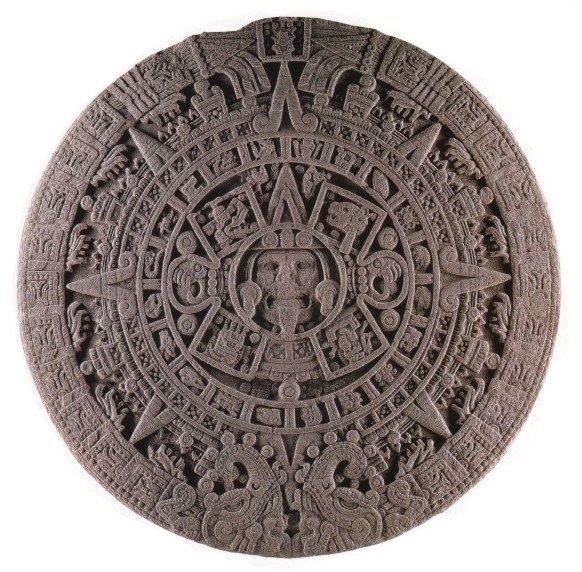 Figure 1. Photograph of the sculpted face of the Aztec Calendar Stone, or Piedra del Sol, Museo Nacional de Antropología, Mexico City.