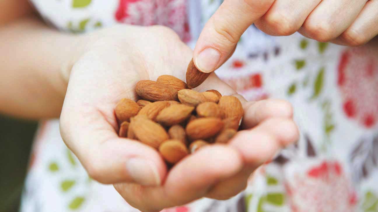 A handful of almonds