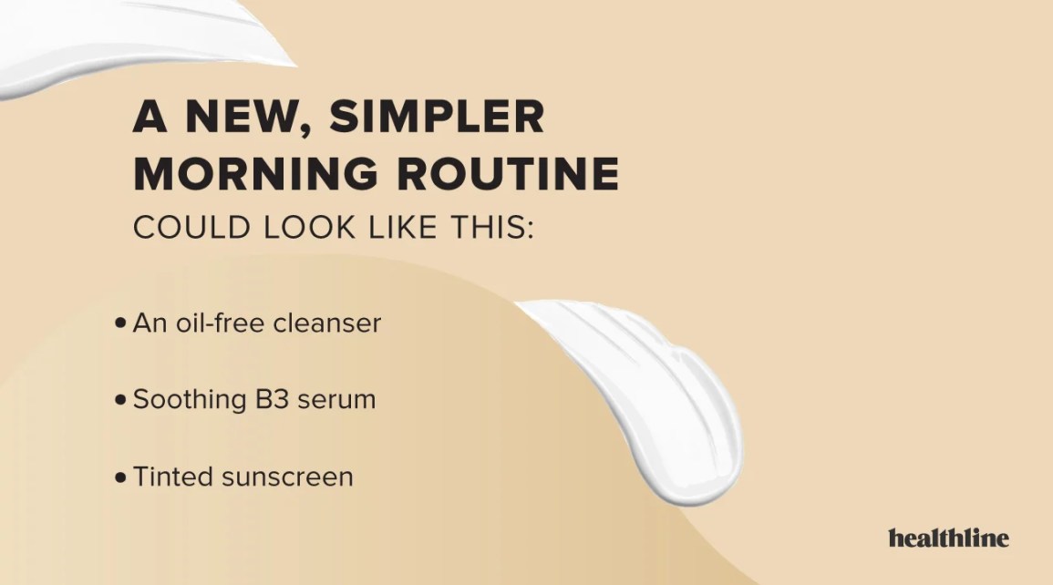 infographic containing examples of a simple morning routine