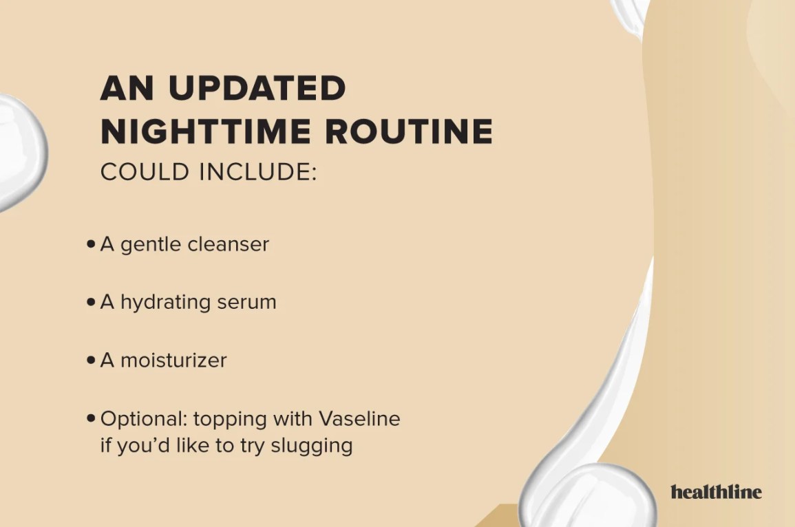 infographic of examples of a nighttime routine