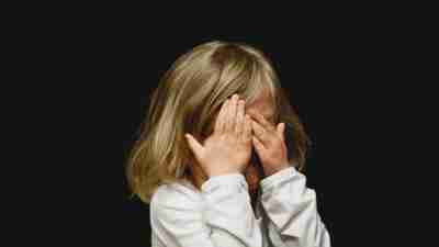 Why lie? Child covers her face after telling a fib