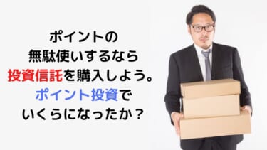 ポイントの無駄使いするなら 投資信託を購入しよう。 ポイント投資でいくらになったか？