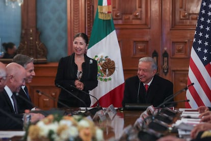 Antony Blinken and Andres Manuel Lopez Obrador