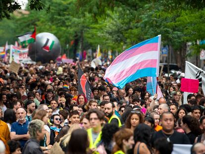 El Orgullo Crítico exhibe músculo en Madrid contra “el genocidio” y los recortes de derechos de Ayuso