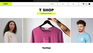 Hemsidemallar för Mode och stil - T-shirtbutik