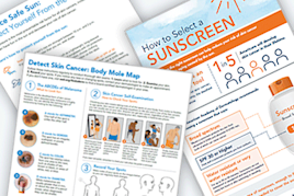 Some of the AAD's free skin cancer materials