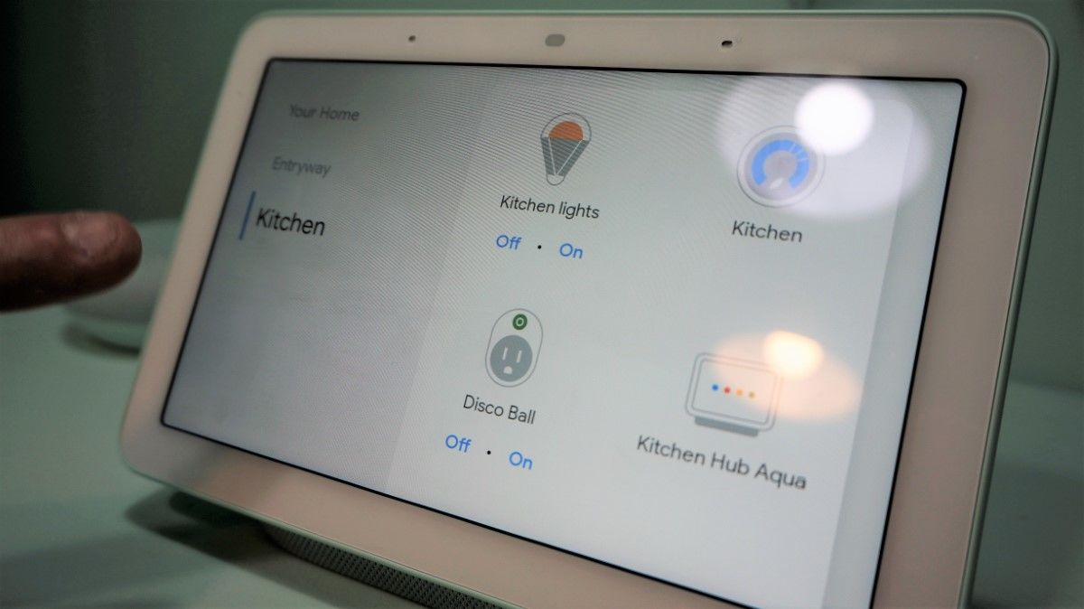 Google Home Hub interface