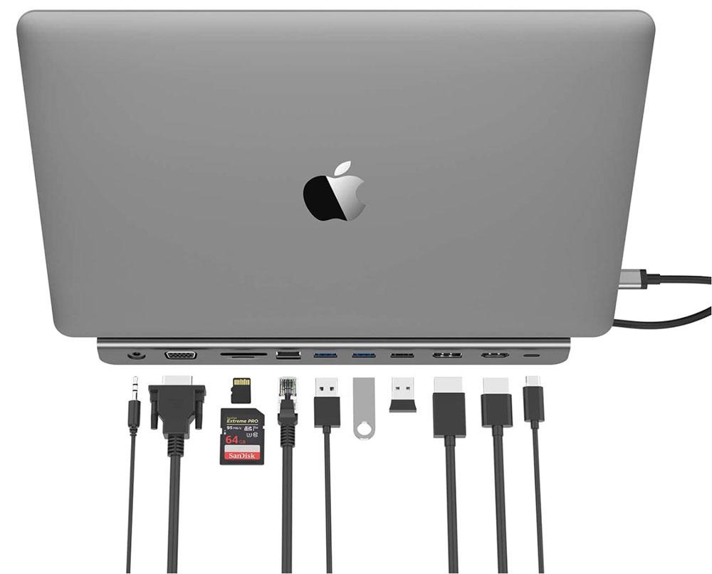 Lention USB-C Docking Station - Under-laptop USB-C dock