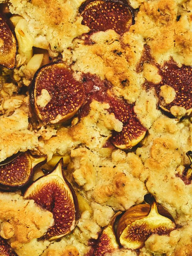 Feigen-Crumble: Crumble mit Äpfeln und Feigen