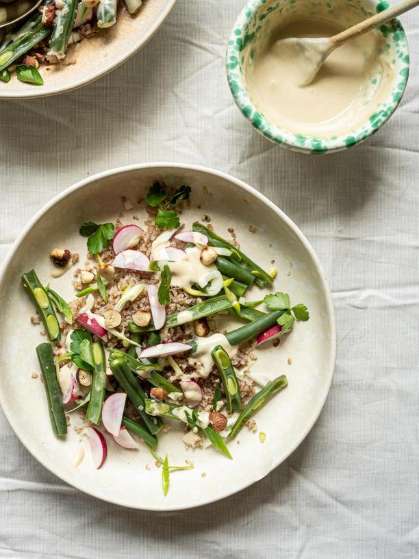 Prinzessbohnensalat mit Radieschen: Prinzessbohnen-Salat mit Radieschen