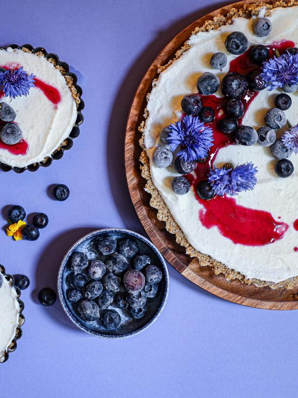 Kokos-Blaubeer-Tartes: Heute bleibt die Küche kalt