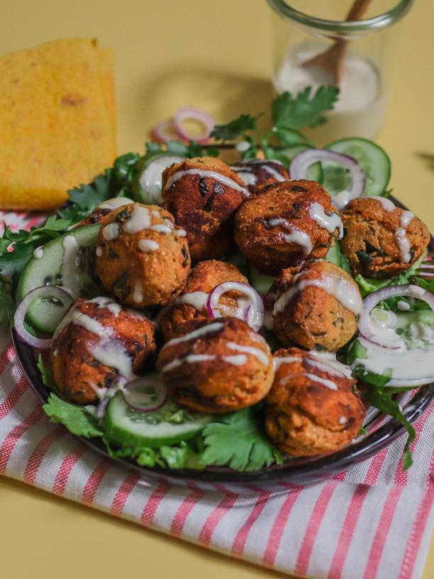 Linsen-Bällchen: Kunterbuntes Rund