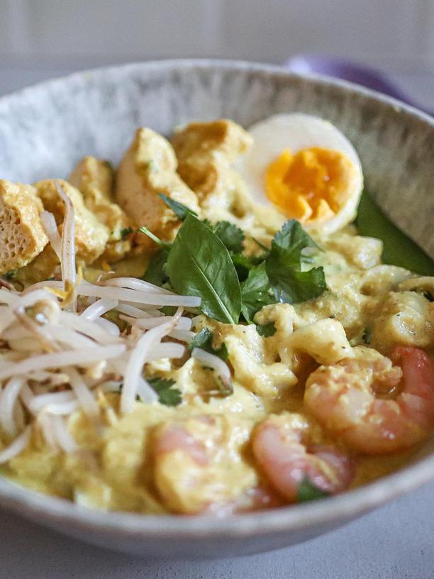 Nudelsuppe Laksa: Nudelsuppe Laksa