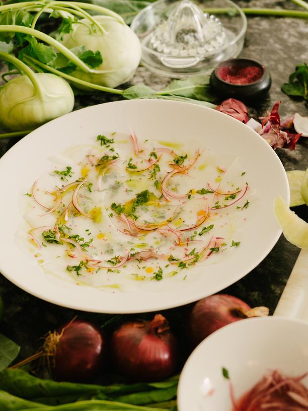 Kohlrabi-Carpaccio: Gemüse ist sein Fleisch