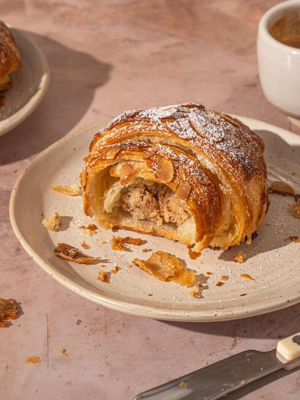 Mandelcroissants mit Blitz-Plunderteig: Krass gute Croissants