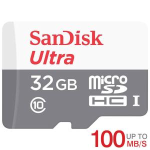 マイクロsdカード microSDHC 32GB 100MB/s SanDisk Ultra UHS-I CLASS10 SDSQUNR-032G-GN3MN 海外向けパッケージ品 SA3208QUNR-NA｜jnh