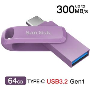 USBメモリ64GB SanDisk USB 3.2 Gen 1 USB-A/Type-C 両コネクタ搭載Ultra Dual Drive Go R:300MB/s 回転式SDDDC3-064G-G46L海外パッケージ 翌日配達｜jnh