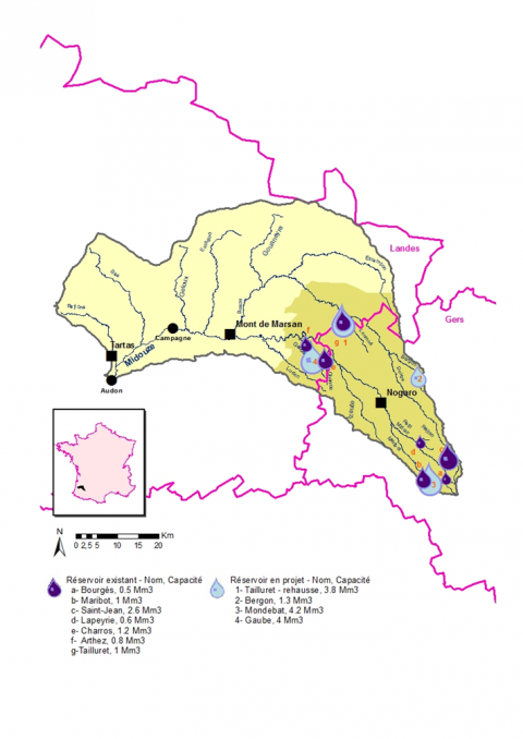 Carte 4. Le bassin de la Midouze