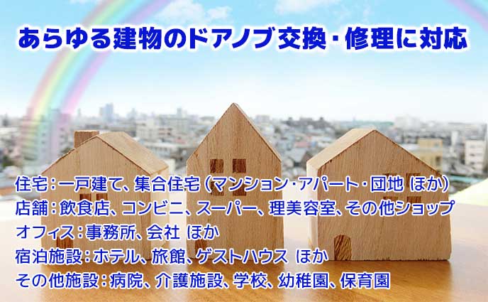 あらゆる建物のドアノブ交換に対応