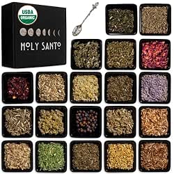 Holy Santo Organic Dried Herbs for Witchcraft Supplies Kit -