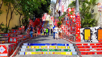 Entrada da Escadaria Selarón no Rio de Janeiro, Brasil