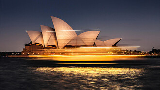 Sydney Opera House, Sydney, Austrália. Eu só senti que realmente estava em Sydney quando me deparei com a Sydney Opera House