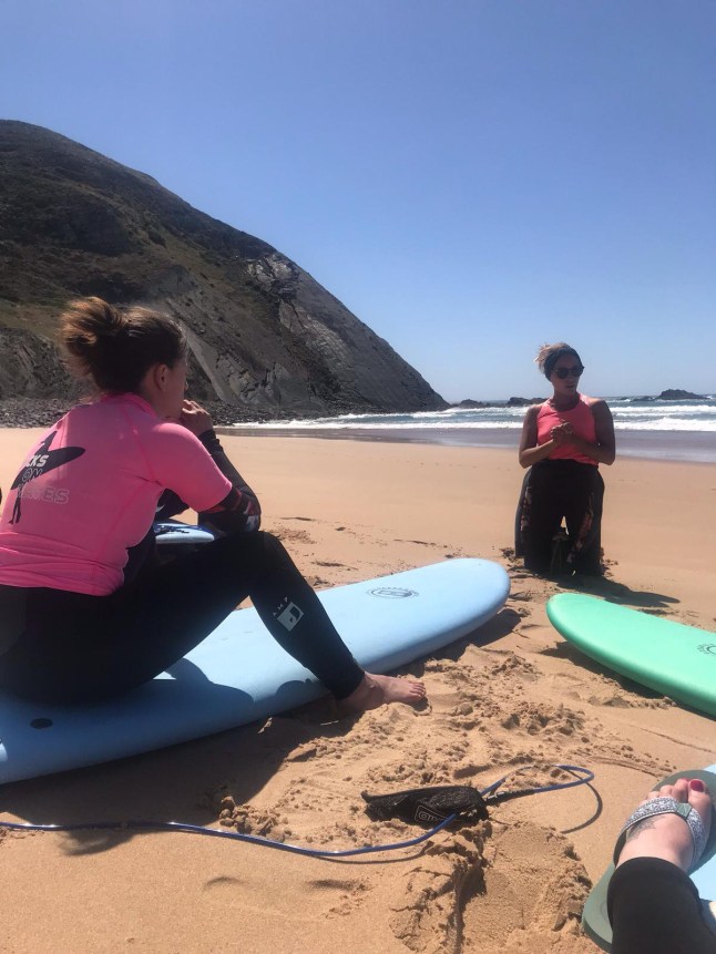 Rebecca Lewis surfing SUPPLIED