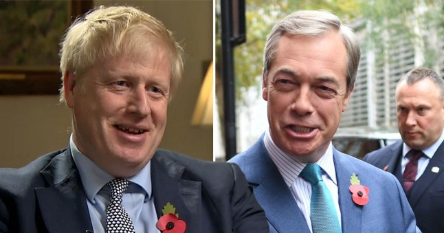 Boris Johnson rules out making a pact with the Brexit Party for the December 12 General Election (Picture: ITV)