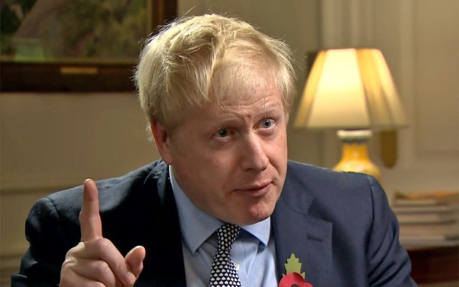 Boris Johnson, ITV News interview 01.11.19 (Picture: ITV)