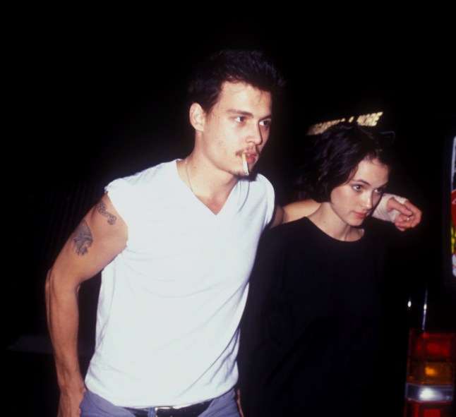 Johnny Depp and Winona Ryder in Los Angeles, California (Photo by Barry King/WireImage)