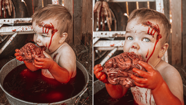 zombie baby photoshoot