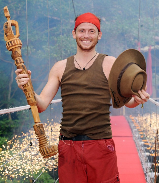 Mandatory Credit: Photo by Brian Cassey/REX/Shutterstock (826108h) Winner Joe Swash cries as he walks across the bridge after being crowned King of the Jungle 'I'm A Celebrity Get Me Out Of Here' TV Programme, Australia - 06 Dec 2008