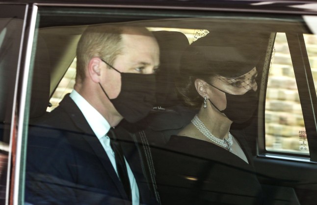 Mandatory Credit: Photo by Beretta/Sims/REX (11862731f) Prince William and Catherine Duchess of Cambridge The funeral of Prince Philip, Duke of Edinburgh, UK - 17 Apr 2021