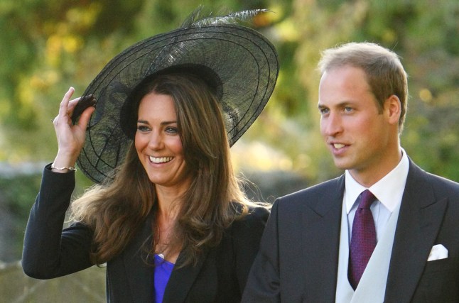 File photo dated 23/10/10 of the Duke and Duchess of Cambridge leaving the wedding of their friends Harry Mead and Rosie Bradford in the village of Northleach, Gloucestershire. University student Kate Middleton first caught the attention of 19-year-old Prince William when she strode down the catwalk in a sheer dress for a charity fashion show. Issue date: Wednesday April 28, 2021. PA Photo. In their first year in 2001, William and Kate lived a few doors apart at St Salvator's hall of residence at St Andrews in Fife and became friendly, socialising together and playing tennis. See PA story ROYAL Kate Relationship. Photo credit should read: Chris Ison/PA Wire