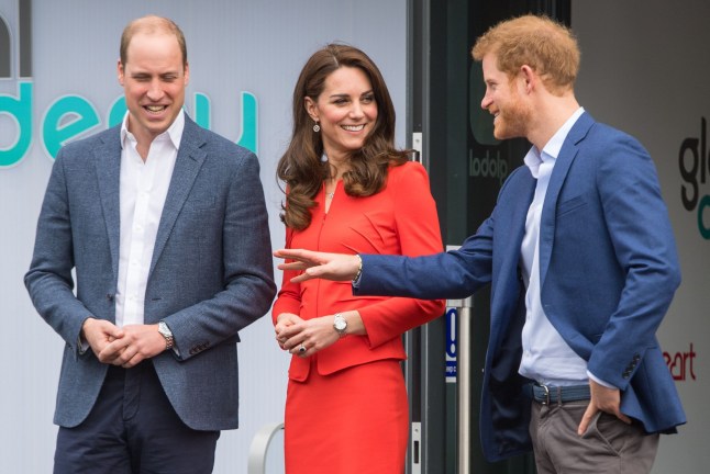 File photo dated 20/4/2017 of the Duke and Duchess of Cambridge and Prince Harry depart after a visit to open the Global Academy in Hayes, London, in support of the Heads Together campaign. The Cambridges have faced personal challenges over the past year, dealing with the fallout from Megxit and the Sussexes' bombshell Oprah interview. Issue date: Wednesday April 28, 2021. PA Photo. See PA story ROYAL Kate. Photo credit should read: Dominic Lipinski/PA Wire