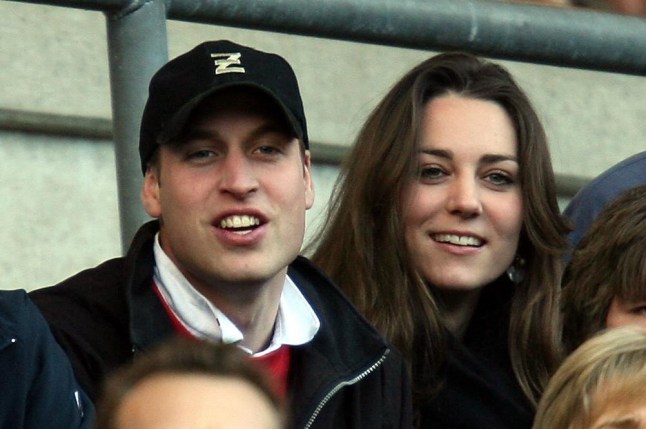 File photo dated 10/02/07 of the Duke and Duchess of Cambridge enjoying the rugby as England played Italy in the RBS Six Nations Championship at Twickenham. University student Kate Middleton first caught the attention of 19-year-old Prince William when she strode down the catwalk in a sheer dress for a charity fashion show. Issue date: Wednesday April 28, 2021. PA Photo. In their first year in 2001, William and Kate lived a few doors apart at St Salvator's hall of residence at St Andrews in Fife and became friendly, socialising together and playing tennis. See PA story ROYAL Kate Relationship. Photo credit should read: David Davies/PA Wire