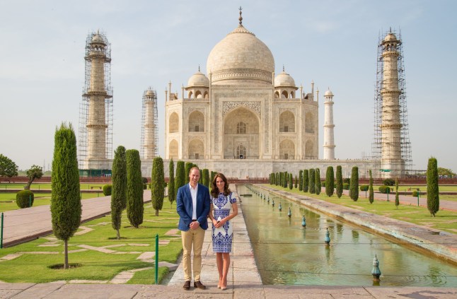 File photo dated 16/04/16 of the Duke and Duchess of Cambridge during a visit to the Taj Mahal in India. The Duchess of Cambridge will have spent a decade as an HRH when she and the Duke of Cambridge mark their 10th wedding anniversary on Thursday. Issue date: Wednesday April 28, 2021. PA Photo. See PA story ROYAL Kate 10Photos. Photo credit should read: Dominic Lipinski/PA Wire