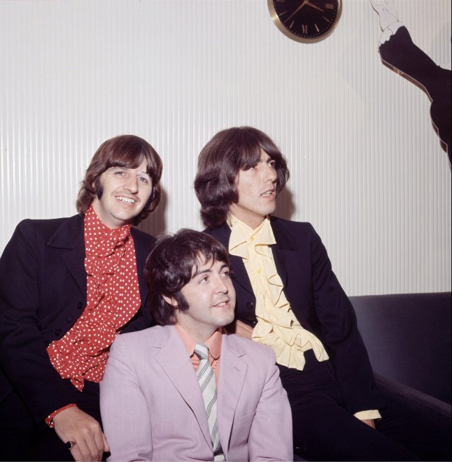 Mandatory Credit: Photo by Bill Zygmant/REX (24089s) The Beatles - Ringo Starr, Paul McCartney and George Harrison - 1968 - 1968 Various