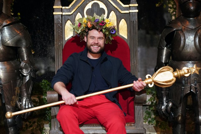 Editorial use only Mandatory Credit: Photo by Kieron McCarron/ITV/REX/Shutterstock (12641777v) Danny Miller is crowned King of the Castle 'I'm a Celebrity - Get Me Out of Here!' TV Show, Series 21, Gwrych Castle, Wales, UK - 12 Dec 2021