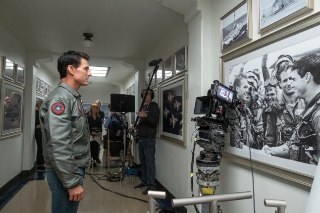 Tom Cruise on the set of Top Gun: Maverick from Paramount Pictures, Skydance and Jerry Bruckheimer Films.