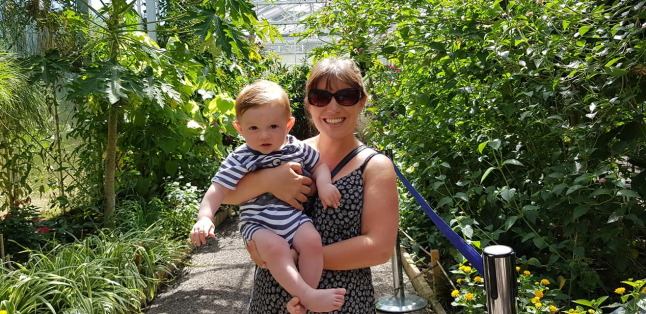 Sarah Whiteley with her son Theo