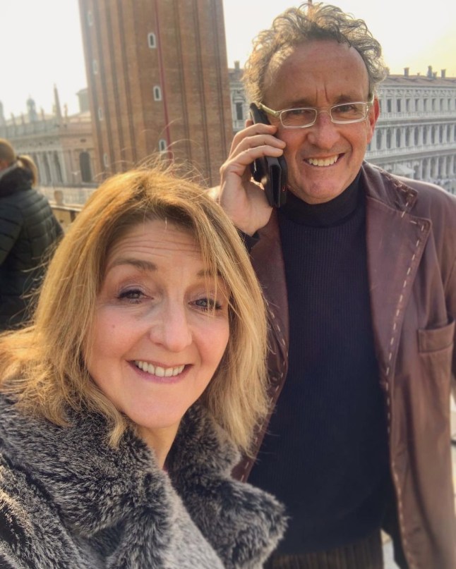 Kaye Adams and her partner Ian Campbell (Picture: Kaye Adams/Twitter)