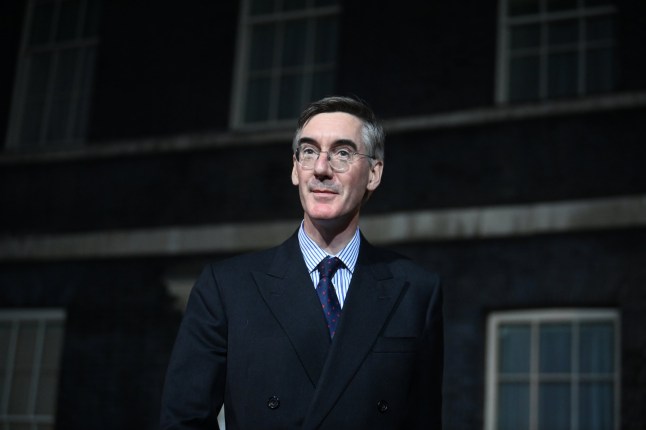 epa10165604 Jacob Rees-Mogg who was appointed Secretary of State for Business, Energy and Industrial Strategy, leaves Downing Street, London, Britain, 06 September 2022. New Prime Minister Liz Truss is in the process of building a new Cabinet. EPA/NEIL HALL