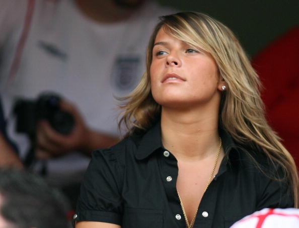 Fiancee of England striker Wayne Rooney,