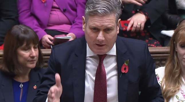 Keir Starmer, Prime Minister's Questions, House of Commons (Picture: Sky News)