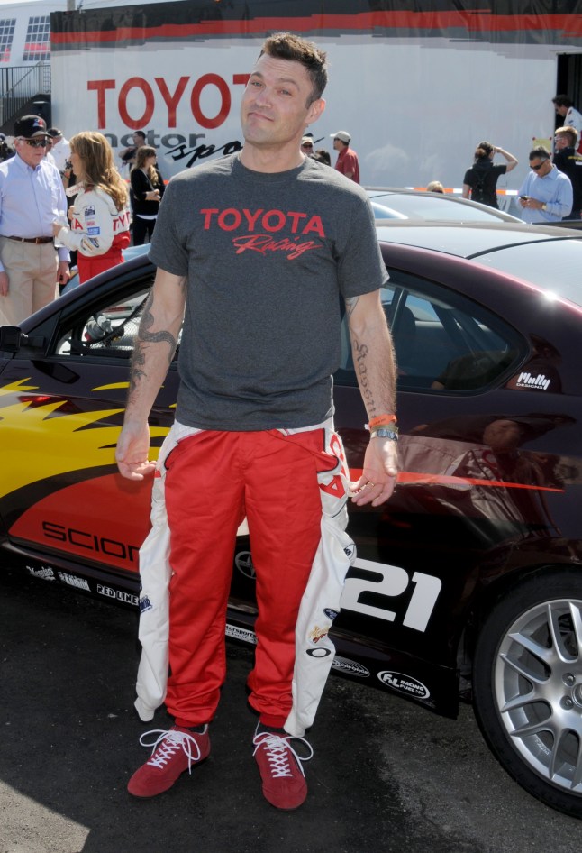 LONG BEACH, CA - APRIL 5: Brian Austin Green poses at the 35th Annual Toyota Pro/Celebrity Race Press/Practice Day on the streets of Long Beach on April 5, 2011 in Long Beach, California. (Photo by Gregg DeGuire/FilmMagic)